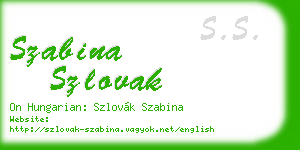 szabina szlovak business card